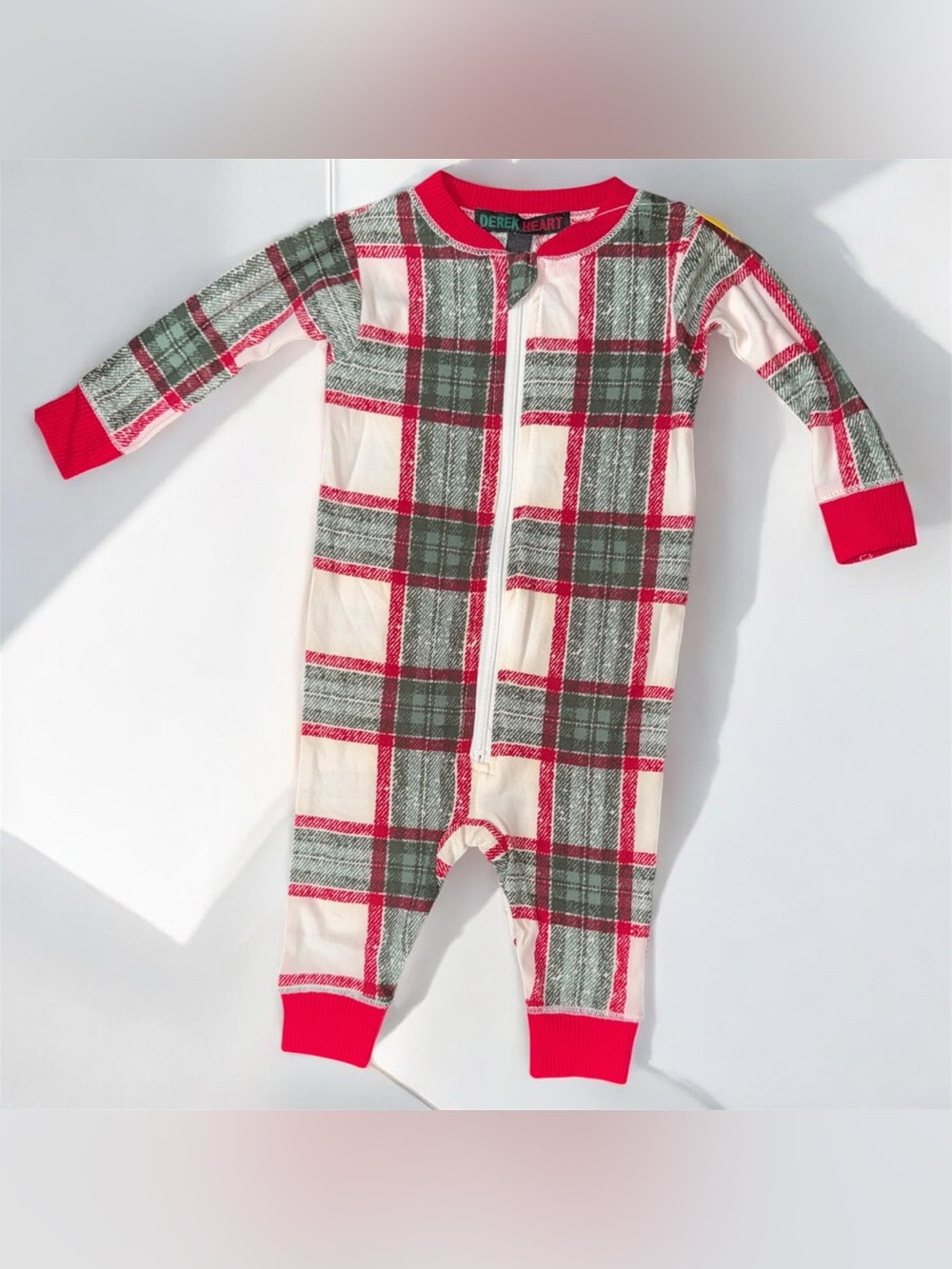 Red Plaid Holiday Onesie
